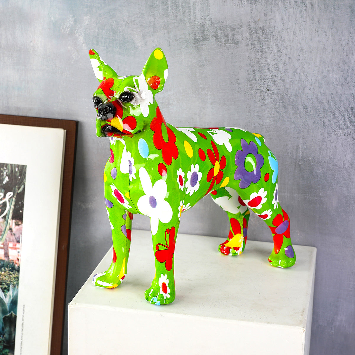 Graffiti Boston Terrier Statue