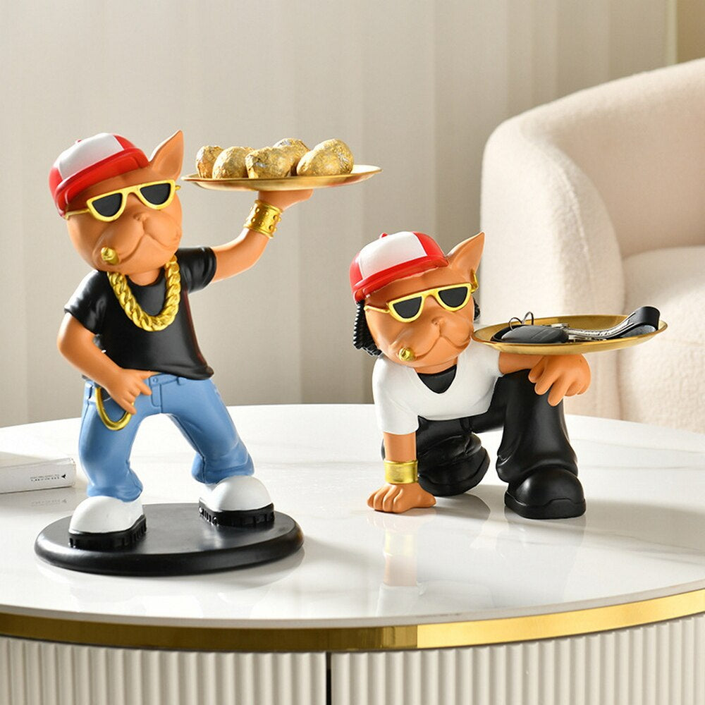 Frenchie Hip Hop Butler Statue