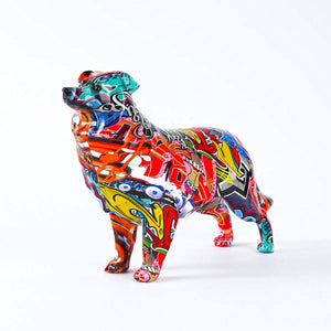 Graffiti Border Collie Statue