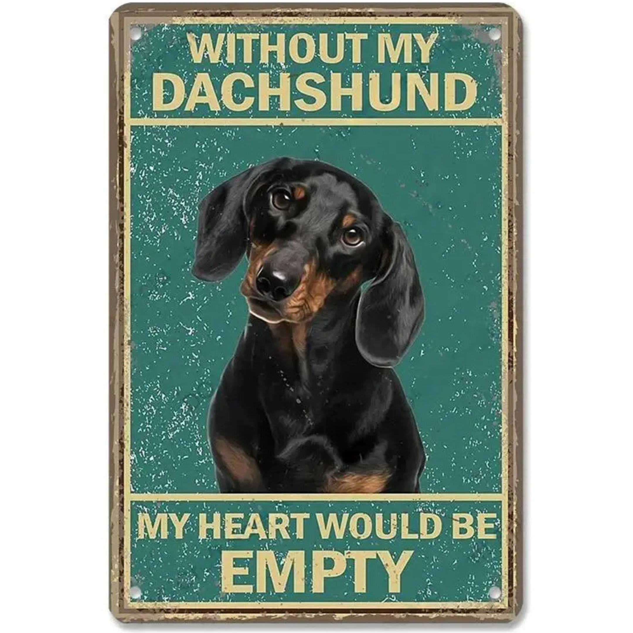 Dachshund Tin Sign Wall Decor