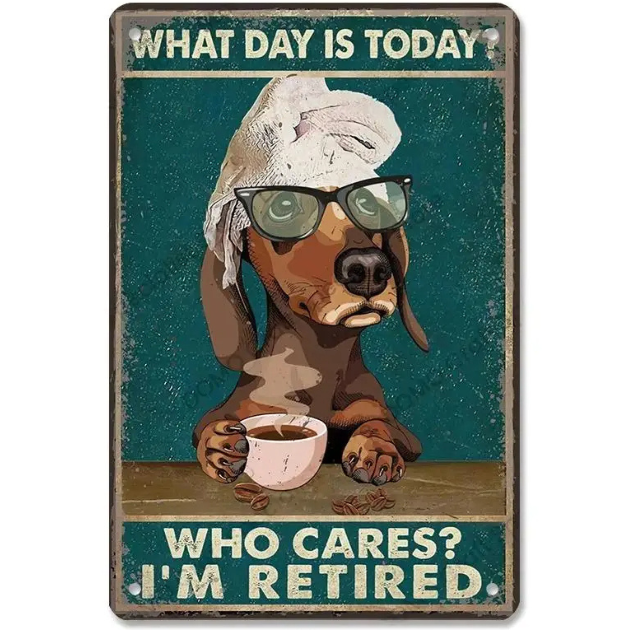 Dachshund Tin Sign Wall Decor