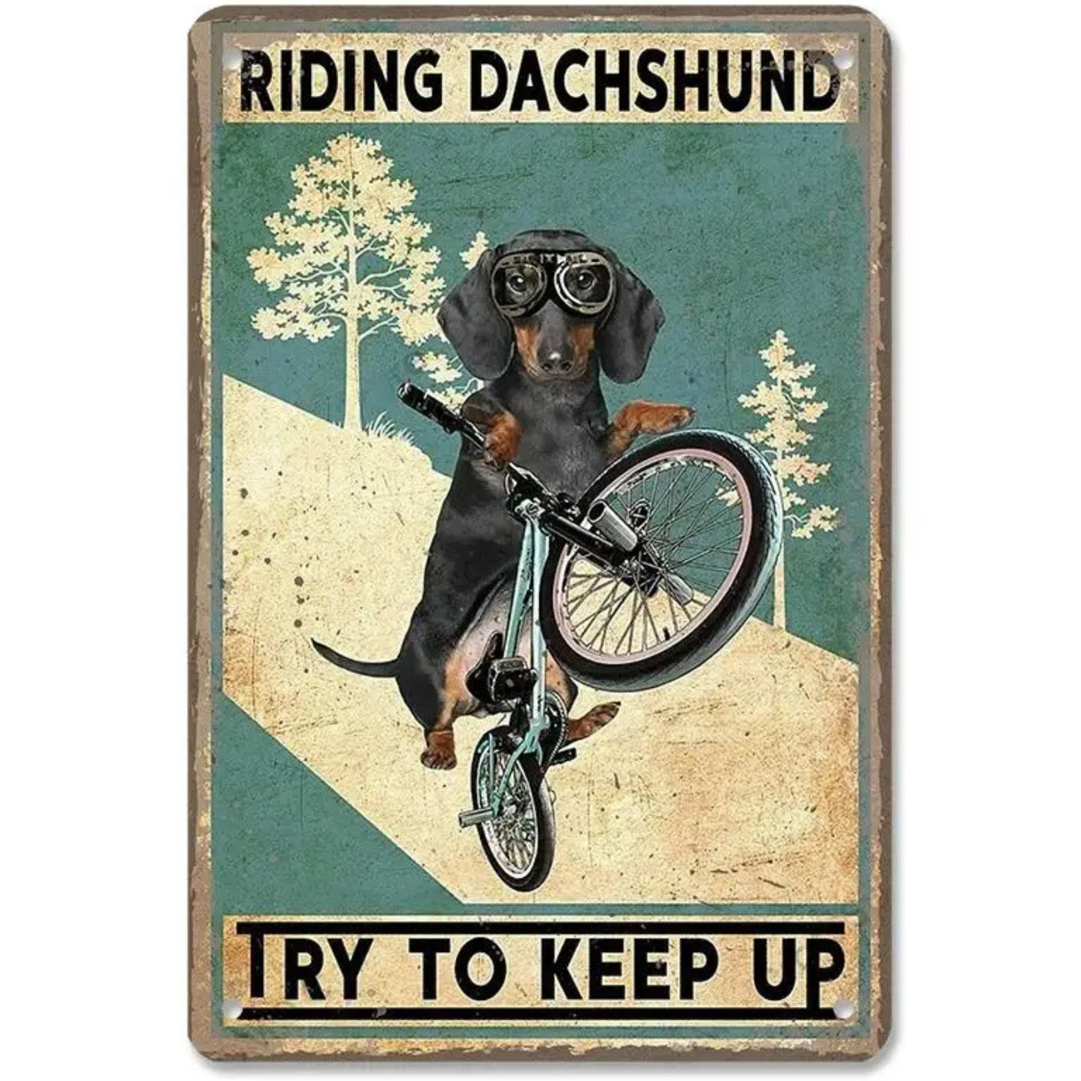 Dachshund Tin Sign Wall Decor