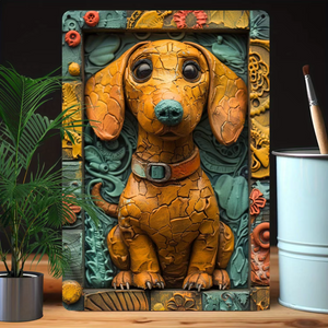 Dachshund Tin Sign Wall Decor