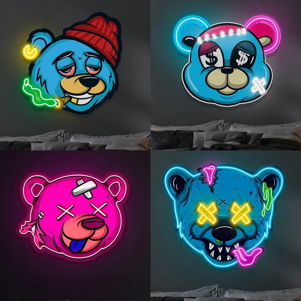 Dread Bear Neon Signs