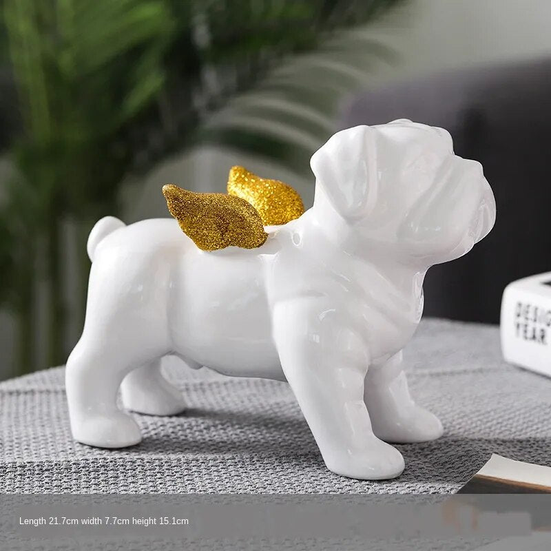 Frenchie Angel Statue