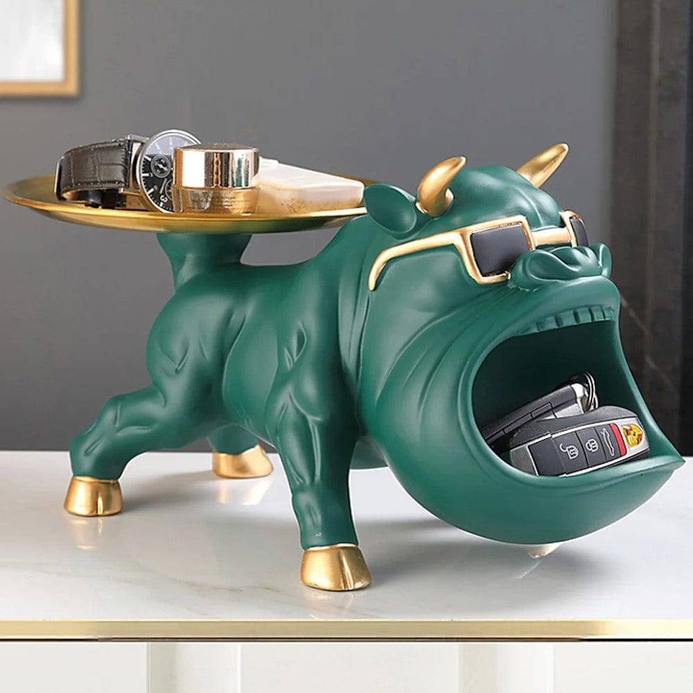 Angry Bull Butler Statue