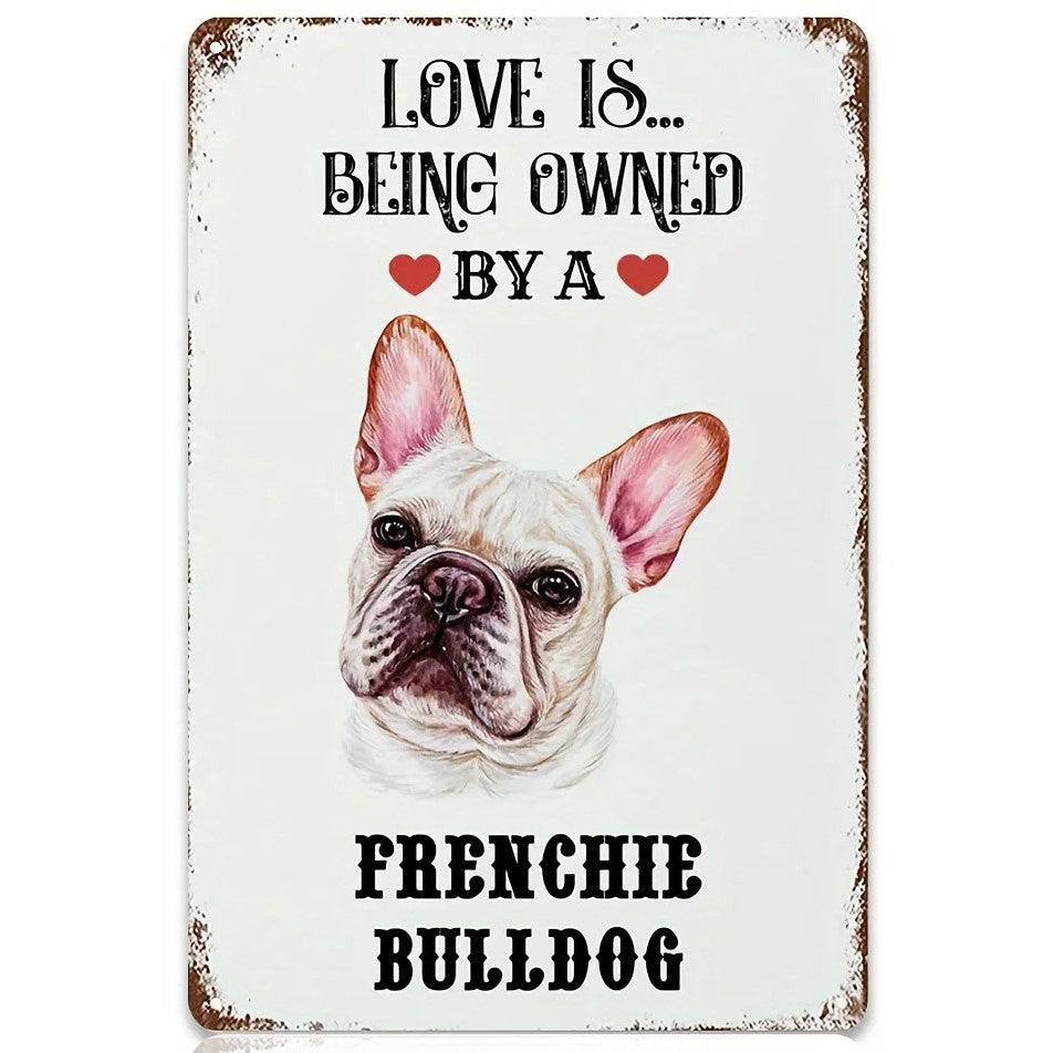 Frenchie Metal Tin Sign Wall Decor