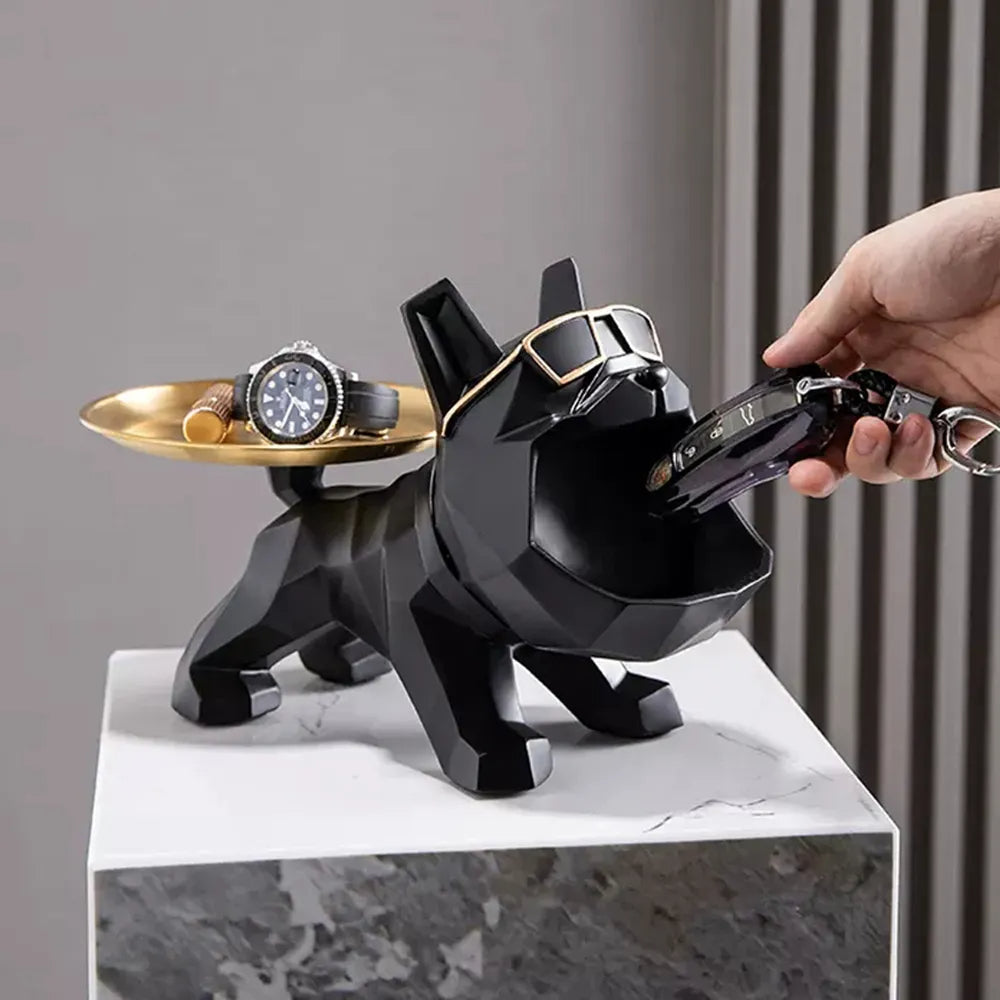 Frenchie Geometric Butler Statue