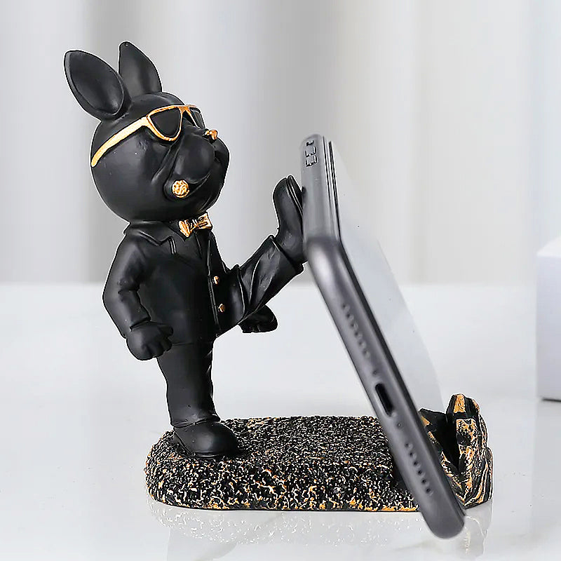 Cartoon Frenchie Butler Statue