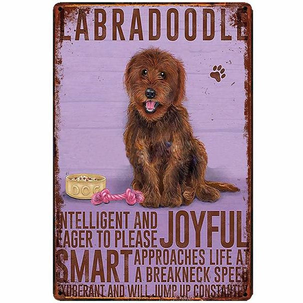 Dog Attributes Metal Tin Signs