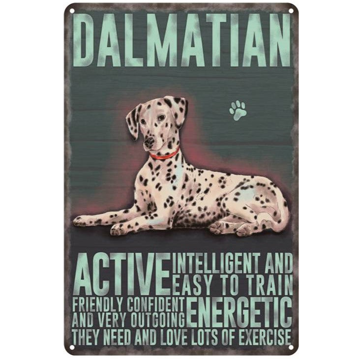 Dog Attributes Metal Tin Signs