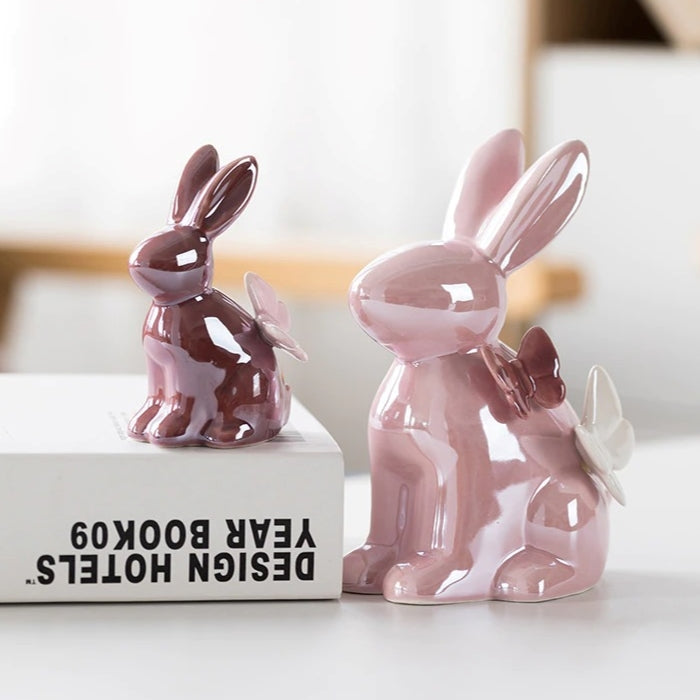 Butterfly Bunny Figurines