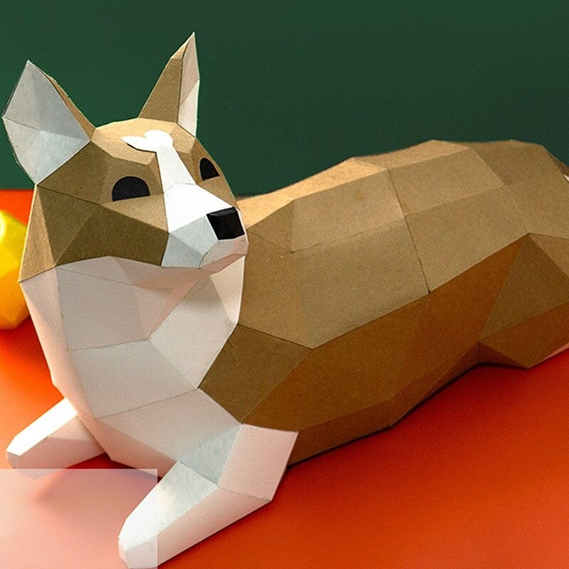 Corgi 3D Low Poly Craft