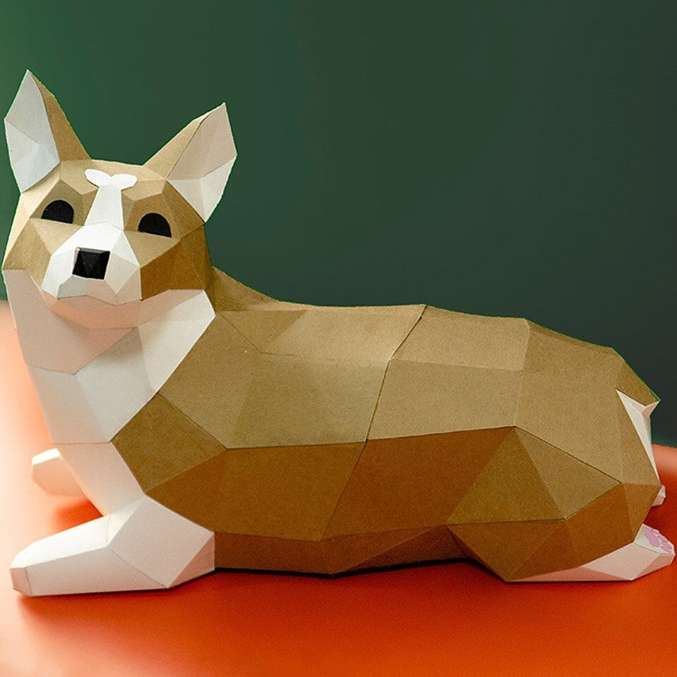 Corgi 3D Low Poly Craft