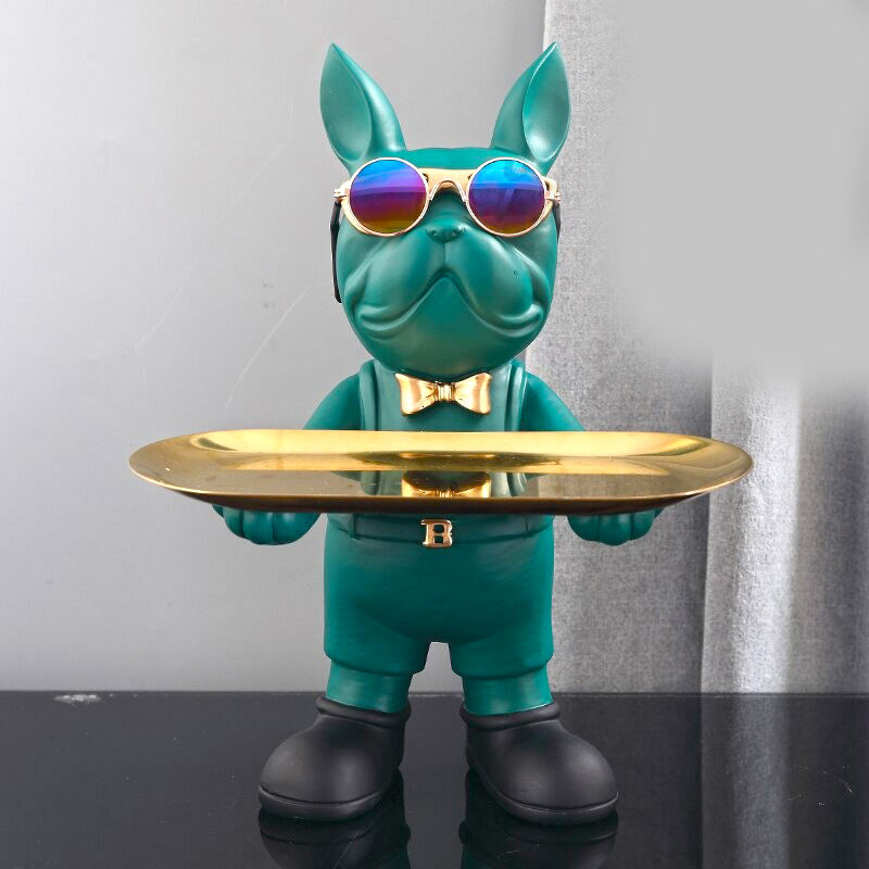 French Bulldog Butler Statue