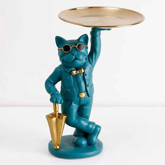 Stylish Frenchie Butler Statue