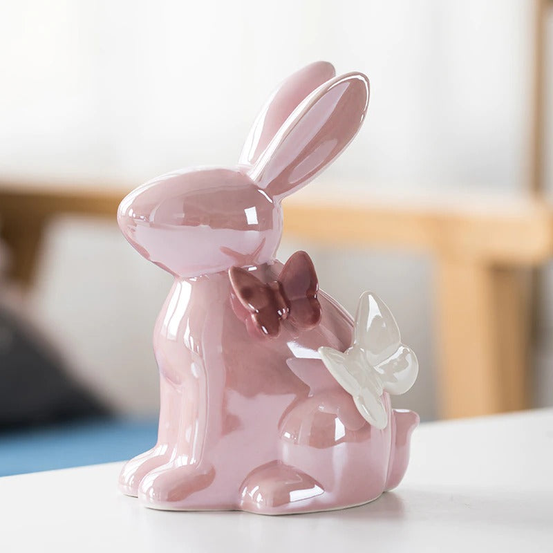 Butterfly Bunny Figurines