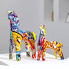 Nordic Painted Llama Statue (Pair)