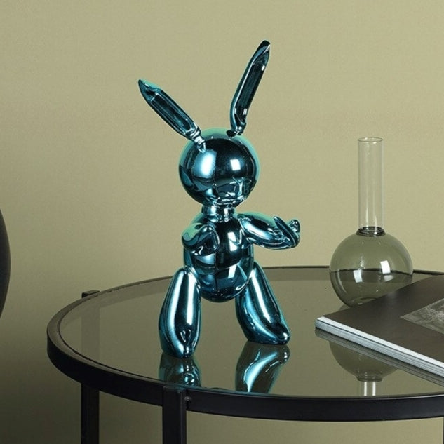 Chrome Finish Rabbit Statue