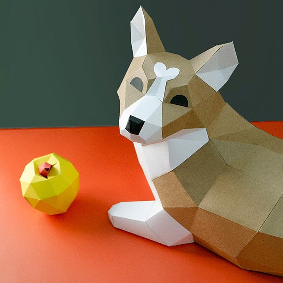 Corgi 3D Low Poly Craft