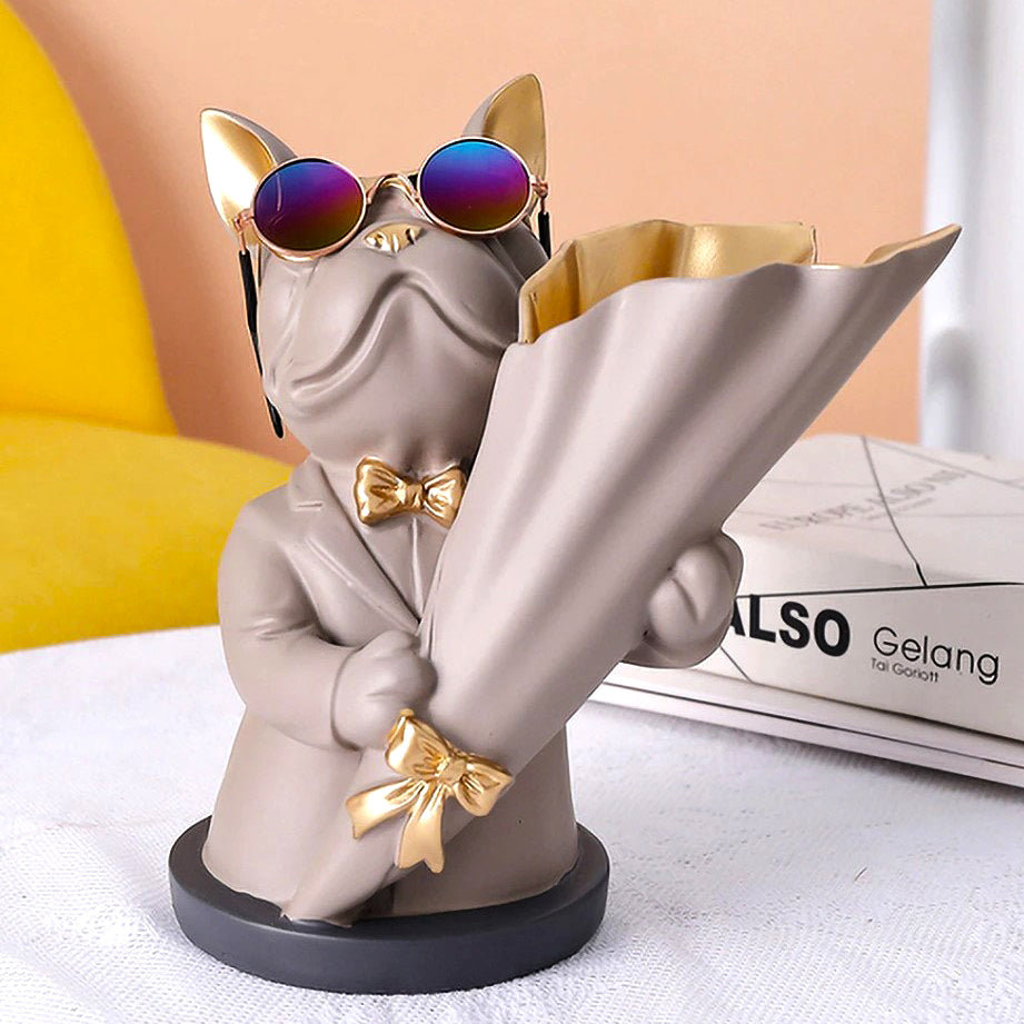 French Bulldog Flower Vase