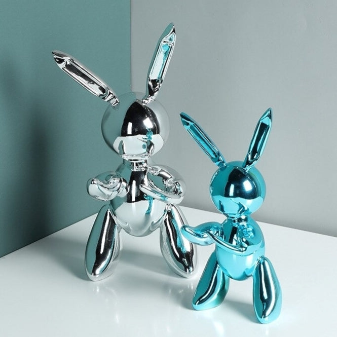 Chrome Finish Rabbit Statue