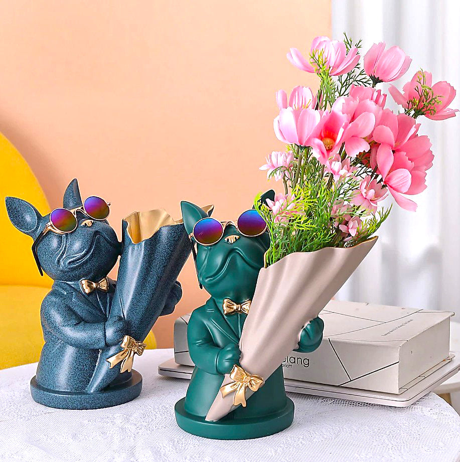 French Bulldog Flower Vase