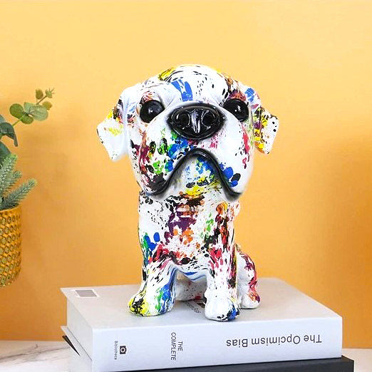 Graffiti Boxer Pup Statue