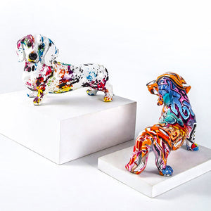 Graffiti Painted Dachshund Statue – SPEEDY KOALA