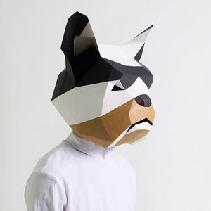 3D Low-Poly Head Mask Papercraft