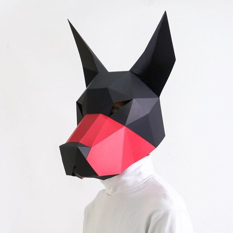 3D Low-Poly Head Mask Papercraft