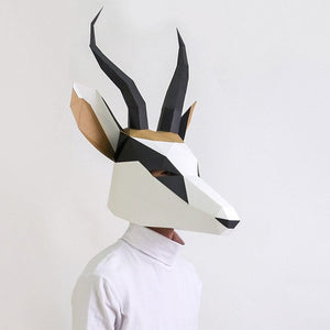 3D Low-Poly Head Mask Papercraft