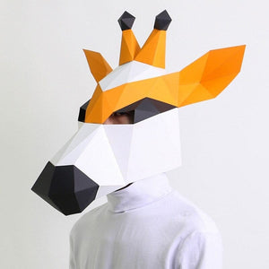 3D Low-Poly Head Mask Papercraft