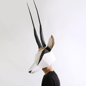 3D Low-Poly Head Mask Papercraft