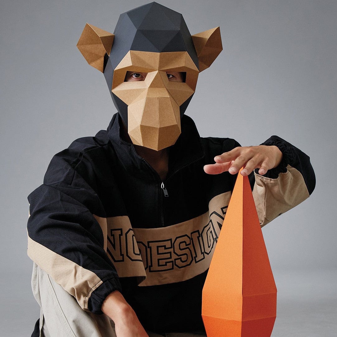 3D Low-Poly Head Mask Papercraft