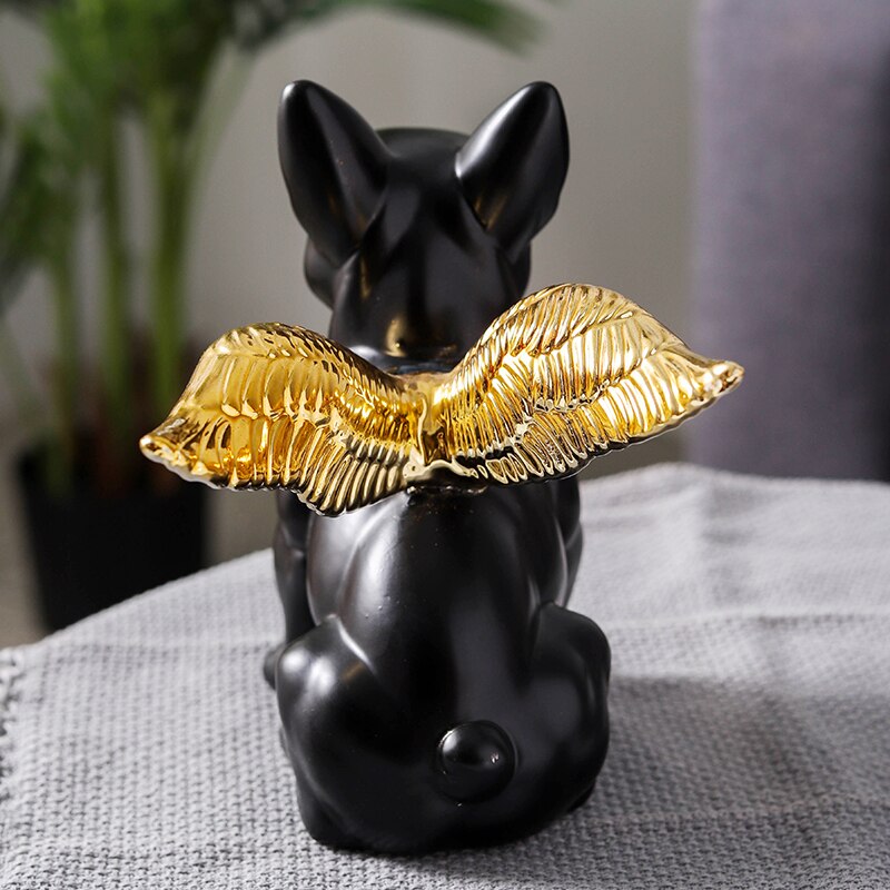 Frenchie Angel Statue