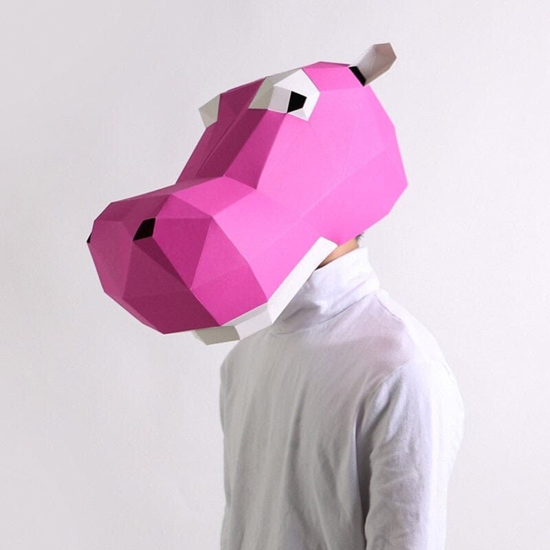 3D Low-Poly Head Mask Papercraft