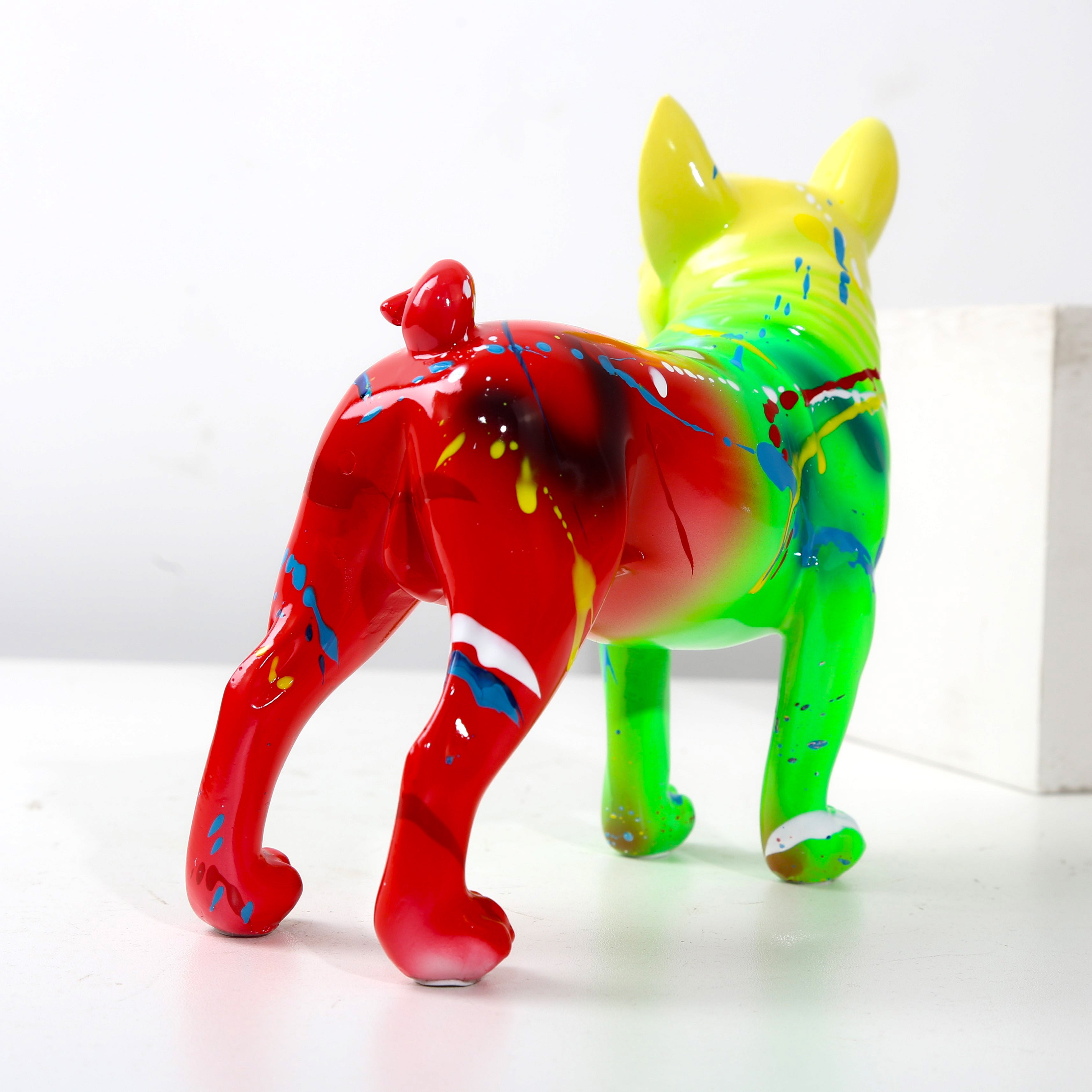 Fluorescence French Bulldog Statue