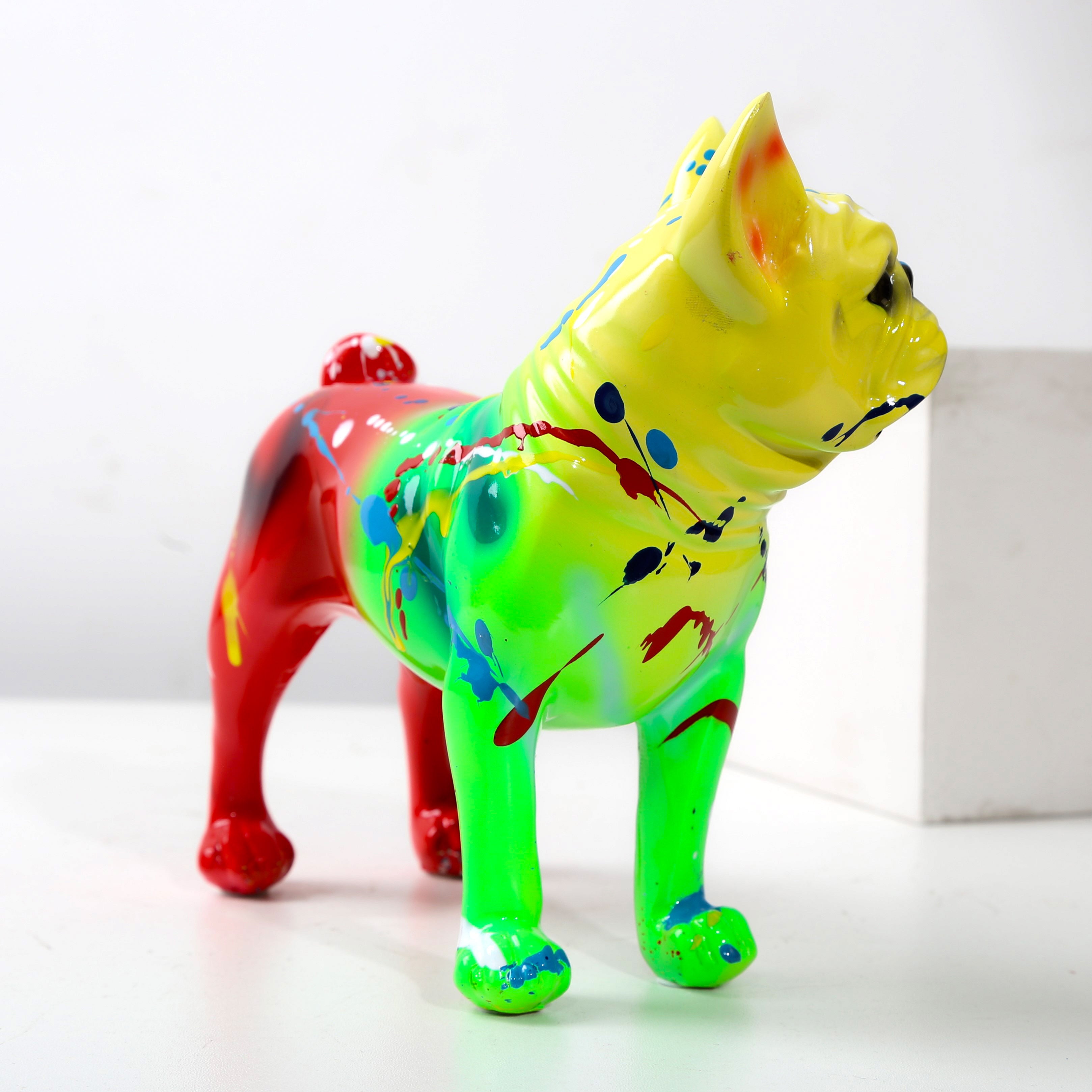 Fluorescence French Bulldog Statue