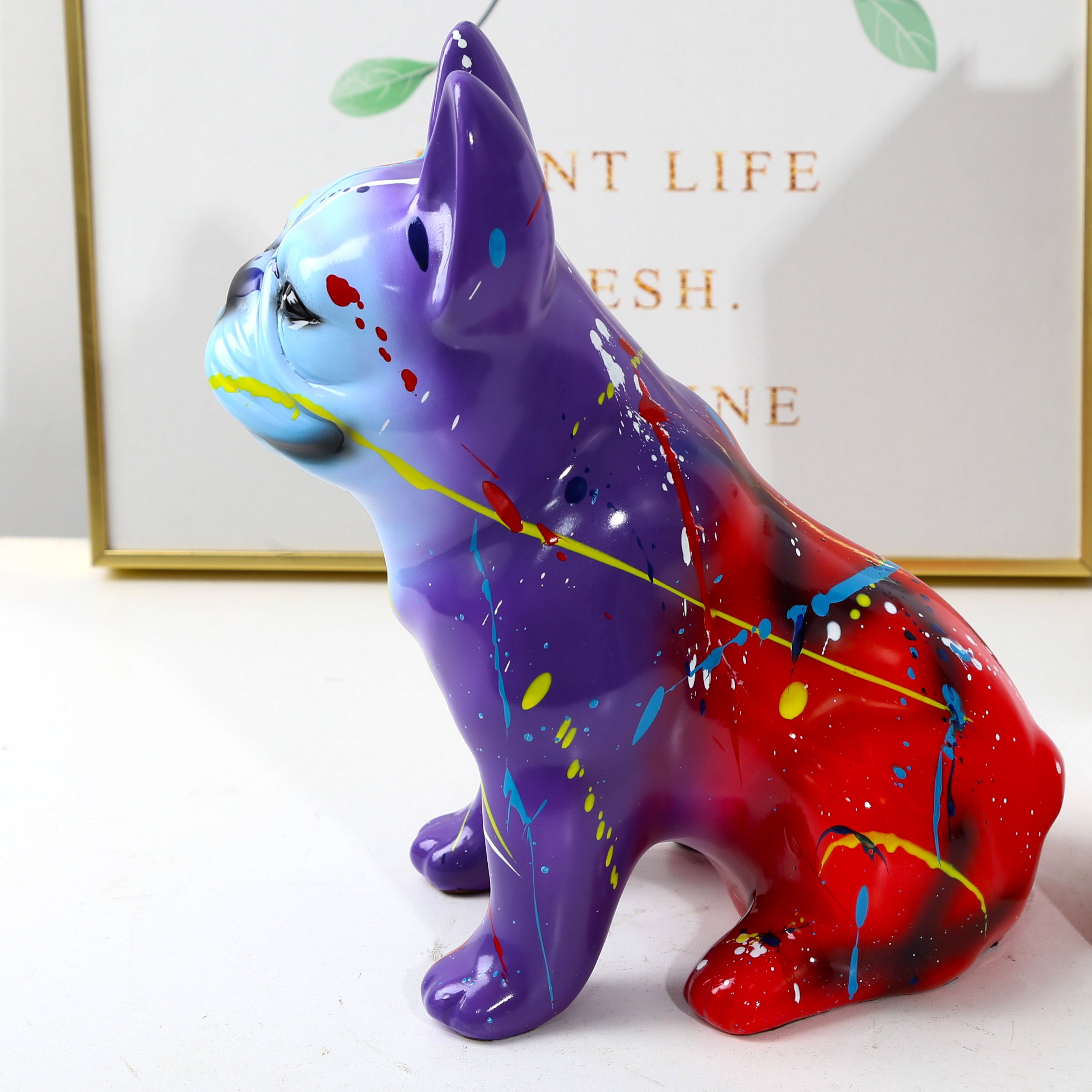 Fluorescence Frenchie Statue