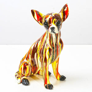 Graffiti Painted Chihuahua Statuette