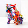 Graffiti Painted Bulldog Figurine