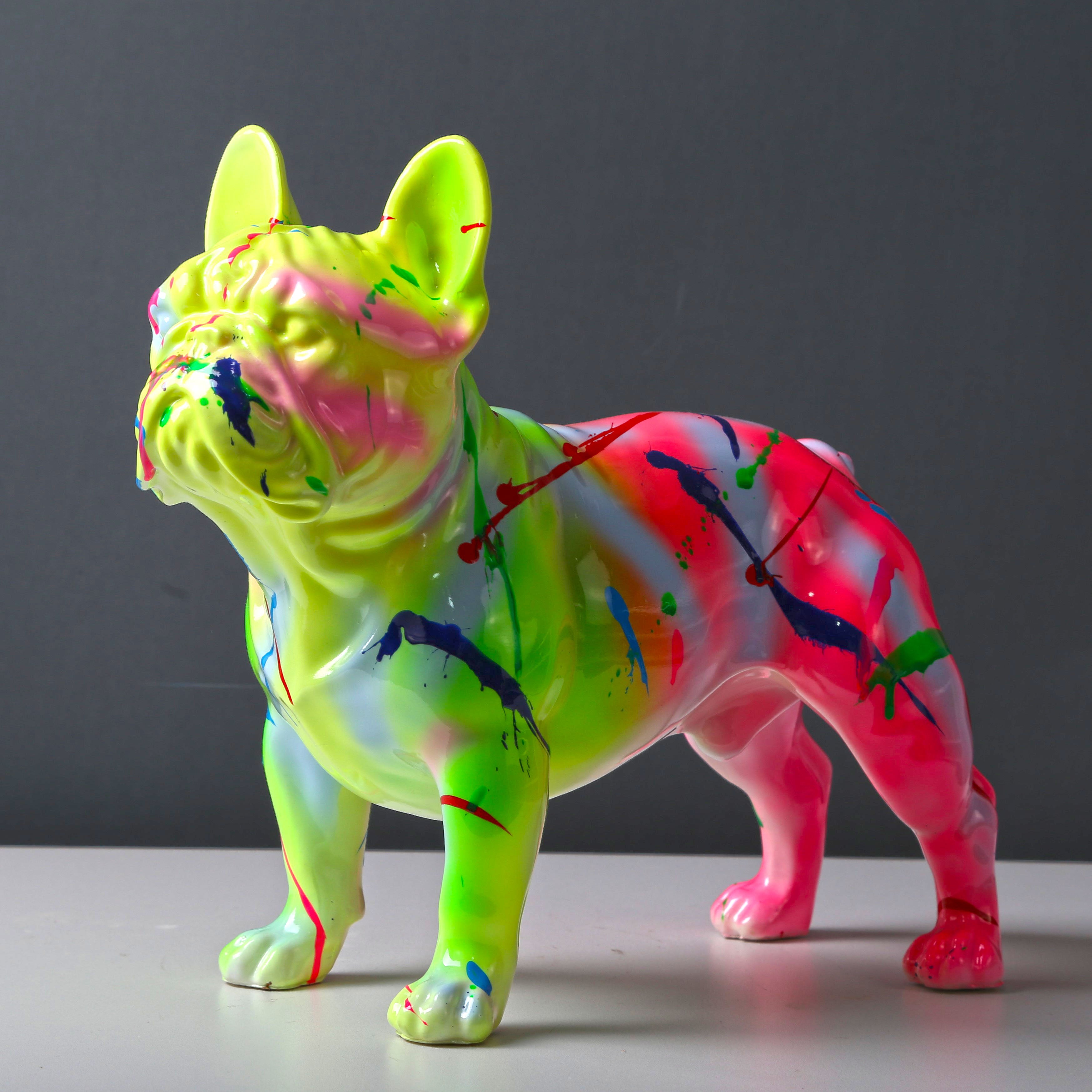 Fluorescence Frenchie Statue