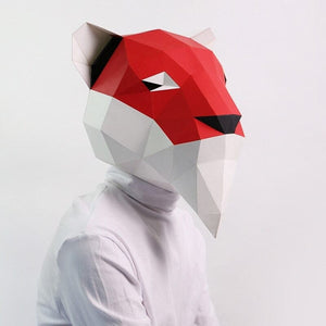 3D Low-Poly Head Mask Papercraft