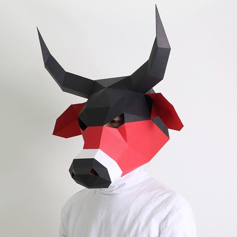 3D Low-Poly Head Mask Papercraft