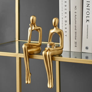 Abstract Book Shelf Figurines