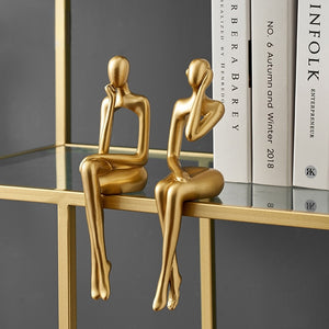 Abstract Book Shelf Figurines