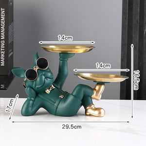 Frenchie KungFu Butler Statue