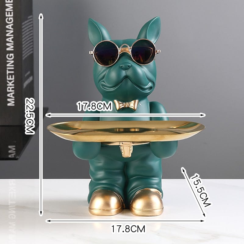 Frenchie KungFu Butler Statue