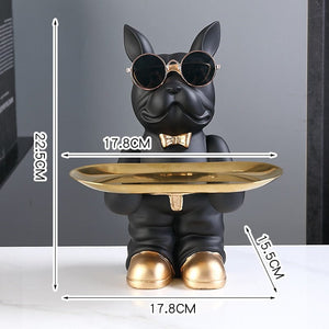 Frenchie KungFu Butler Statue